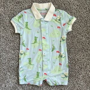 Magnetic Me golf collared shortie romper, size 6-9mo, like new!